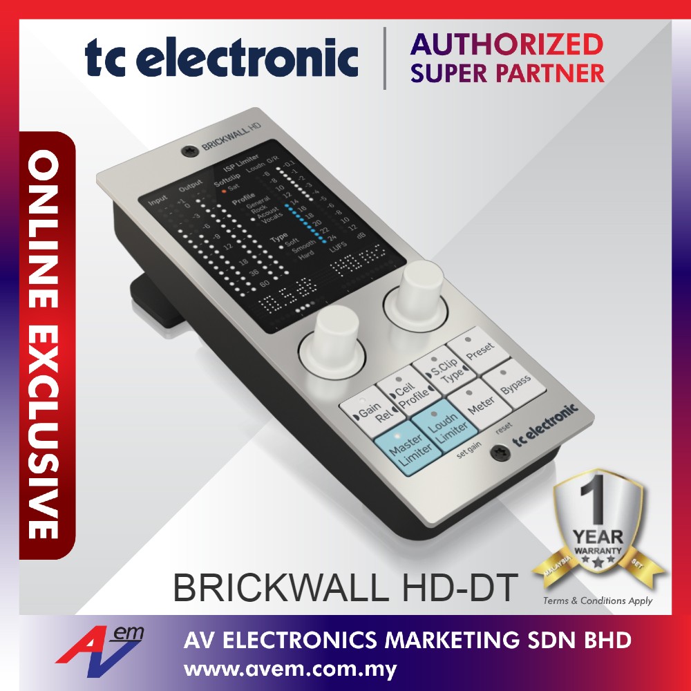 TC Electronic BRICKWALL HDDT Mastering Brickwall Limiter PlugIn with